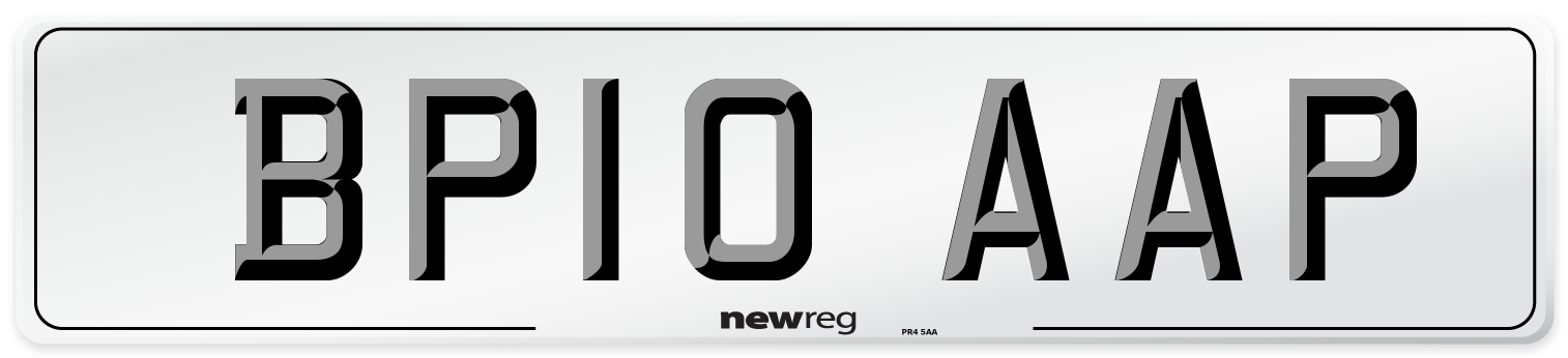 BP10 AAP Number Plate from New Reg